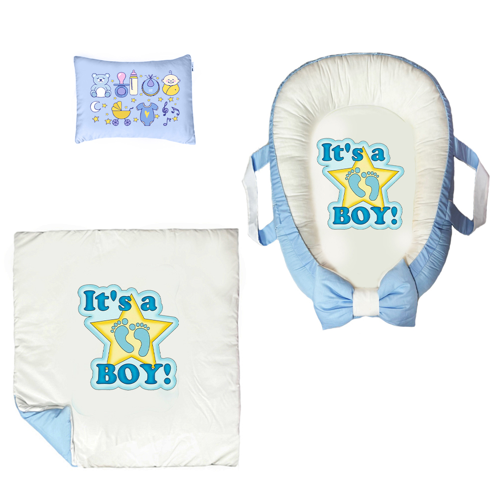 سرویس خواب 3 تکه نوزاد پادآفرین مدل گارد محافظ طرح پسرانه کد PG026