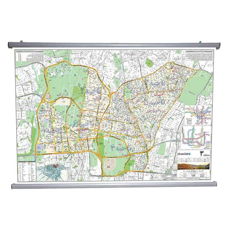 نقشه انتشارات ایرانشناسی مدل منطقه 3 شهرداری تهران کد 303