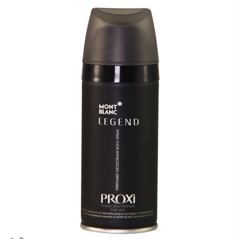 اسپری خوشبو کننده بدن مردانه پروکسی مدل MONT BLANC LEGEND حجم 150 میلی لیتر مجموعه دو عددی