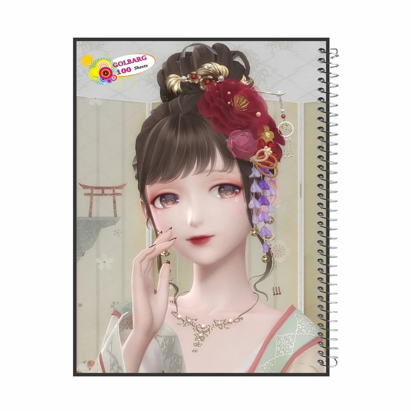 دفتر مشق 100 برگ گلبرگ طرح انیمه کد 3775