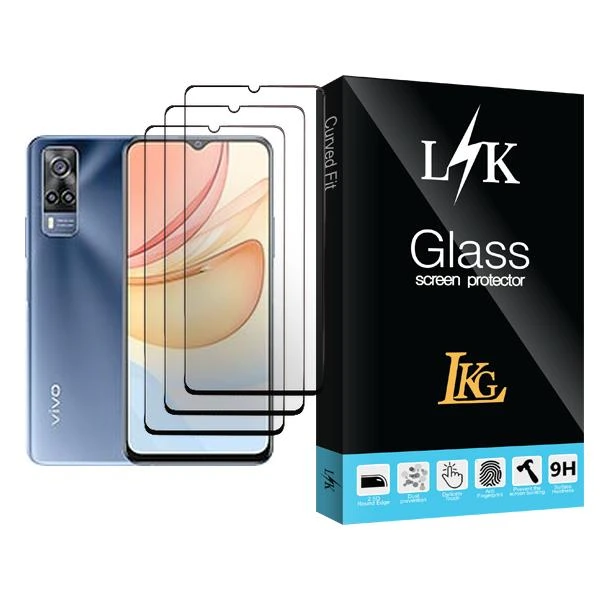 محافظ صفحه نمایش سرامیکی ال کا جی مدل LK Glass3 مناسب برای گوشی موبایل ویوو Y33 بسته سه عددی