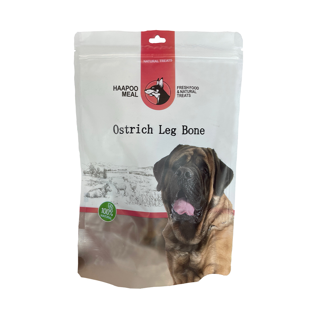 تشویقی سگ هاپومیل مدل قلم شترمرغ کد Ostrich Bone وزن 200 گرم