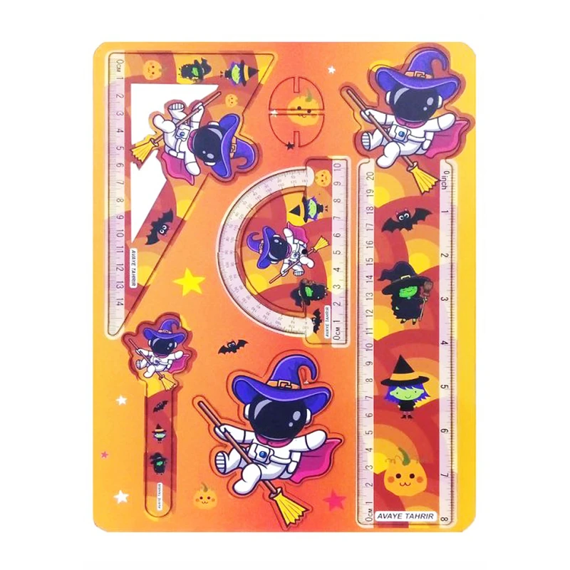 خط کش آوای تحریر مدل فضانورد طرح جادوگر مجموعه 5 عددی