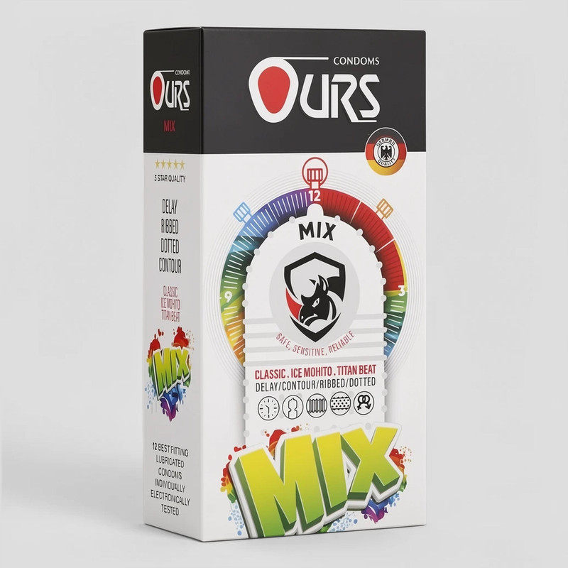 کاندوم اورز مدل Mix بسته 12 عددی