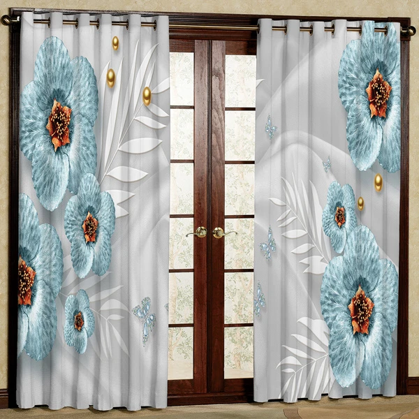 پرده مدل مخمل پانچی کد 7091 سایز 280x140 سانتی متر