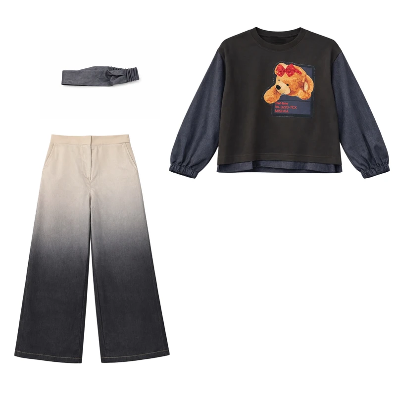 ست سویشرت و شلوار زنانه مدل Ted_brw2026 به همراه هد بند