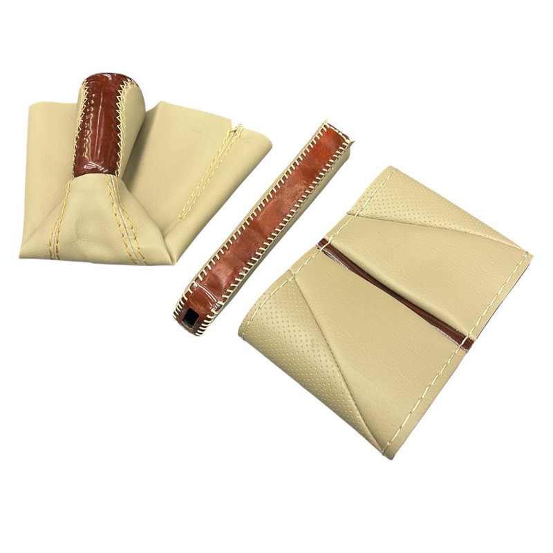 روکش فرمان مدل WOOD-GT به همراه سردنده و گردگیر دنده و روکش ترمز دستی مناسب برای پژو 405