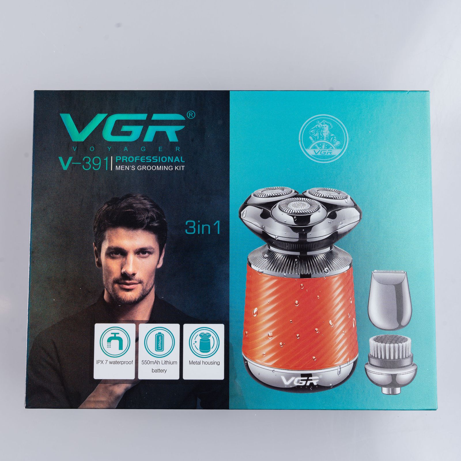 ماشین اصلاح موی صورت شارژی وی جی ار مدل V-391 -  - 11
