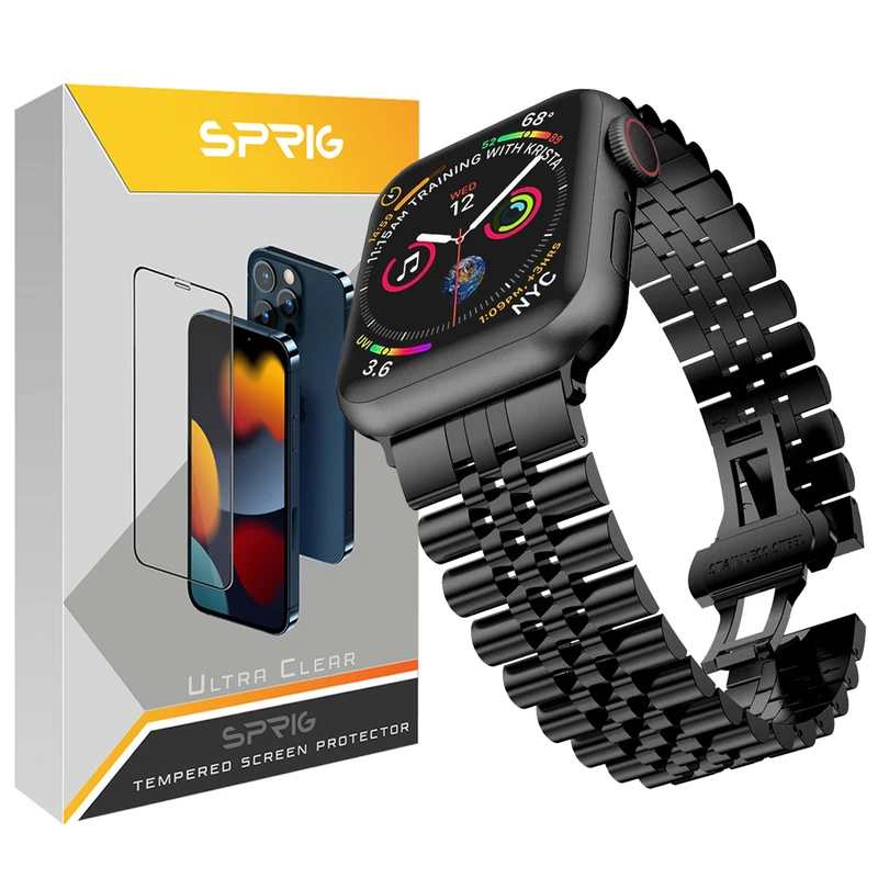  بند اسپریگ مدل RLX مناسب برای اپل واچ  سایز 42 / 44 / 45 / 49 میلی متری