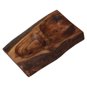 اردور خوری چوبی مدل روستیک گردو طرح دو خانه کد 004