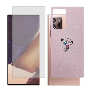Glass Together model transparent glass screen protector suitable for Samsung Galaxy Note20 Ultra 5G mobile phone with cover sticker on the back of the phone