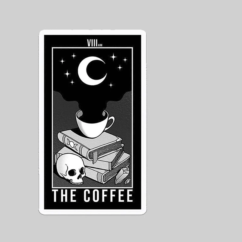  استیکر لپ تاپ طرح کتاب و قهوه کد 1778