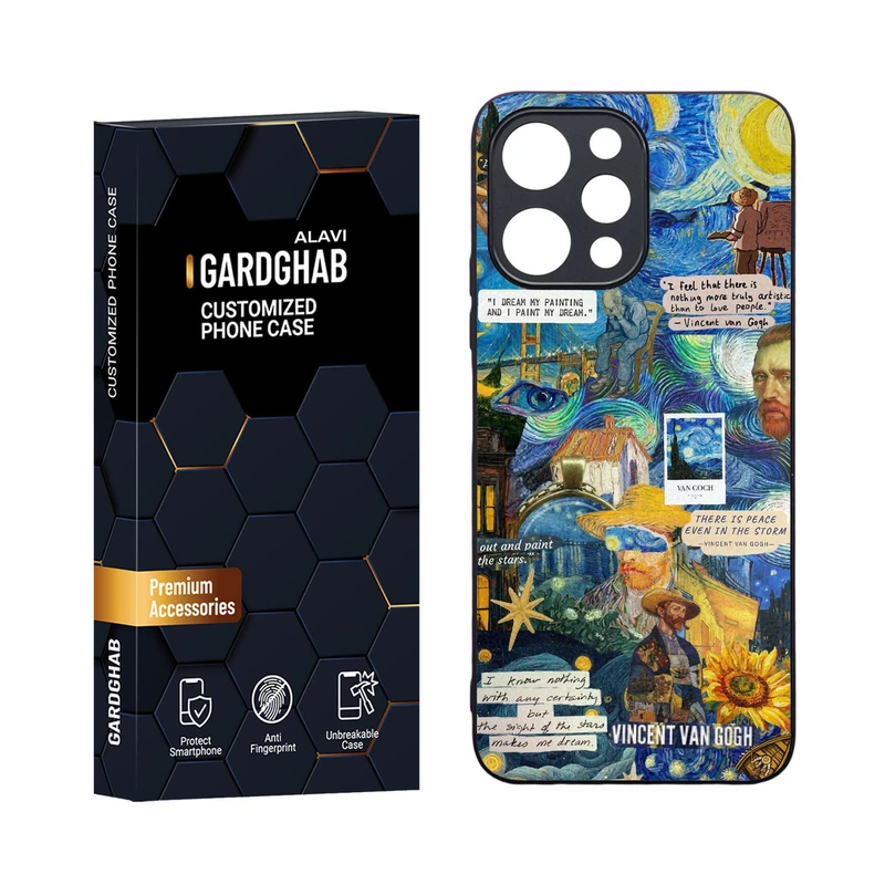 کاور گارد قاب مدل دورژله ای هنری مناسب برای گوشی موبایل شیائومی Redmi 12 4G / 5G