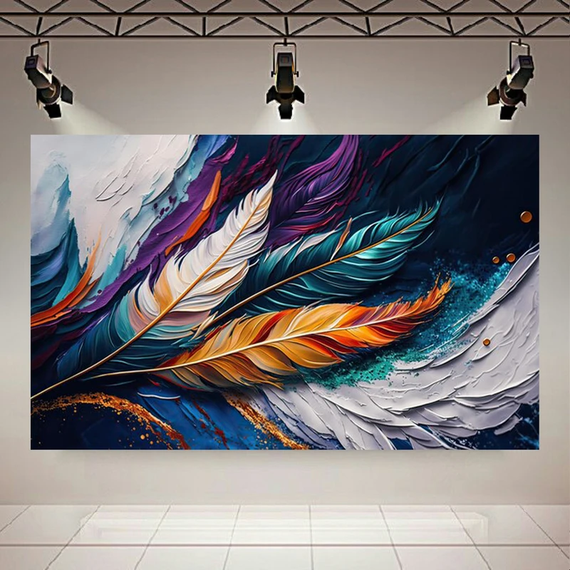 تابلو بوم طرح مخمل نقاشی رنگ روغن مدل پر کد AR304522