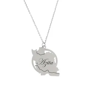 گردنبند زنانه گيلواره زراوشان مدل ایران طرح اسم آزیتا کد ER 20