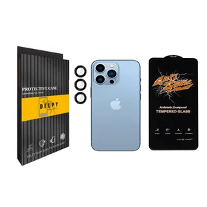 محافظ لنز دوربین  دلپی مدل Gorilla مناسب برای گوشی موبایل اپل Iphone 13 Pro به همراه محافظ صفحه نمایش