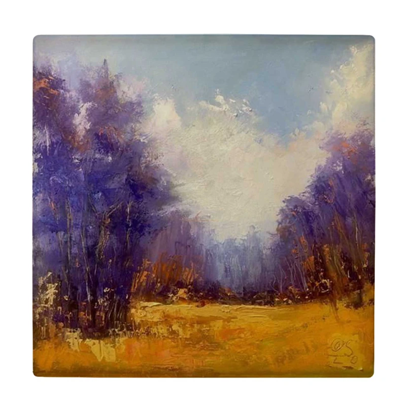  زیر لیوانی  طرح نقاشی مزرعه و درختان کد    6223063_5730