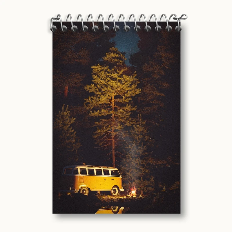 دفتر یادداشت 50 برگ خندالو مدل کمپینگ (Camping) کد F728