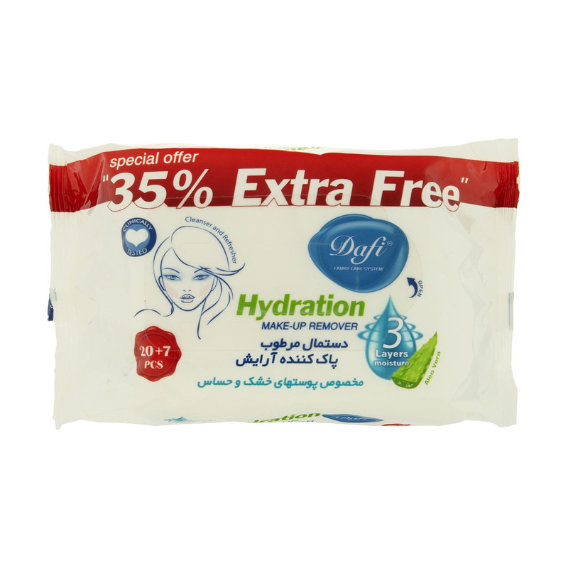 دستمال مرطوب دافی مدل Q10 Age Fighter بسته 50 عددی به همراه دستمال مرطوب دافی بسته 27 عددی