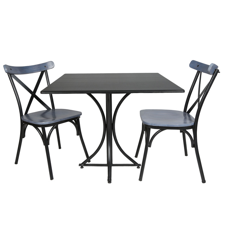 میز و صندلی ناهارخوری دو نفره مدل تونت لهستانی پایه فلزی MM