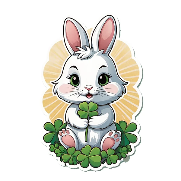 استیکر پارچه و لباس پاد آفرین طرح خرگوشی کد 572