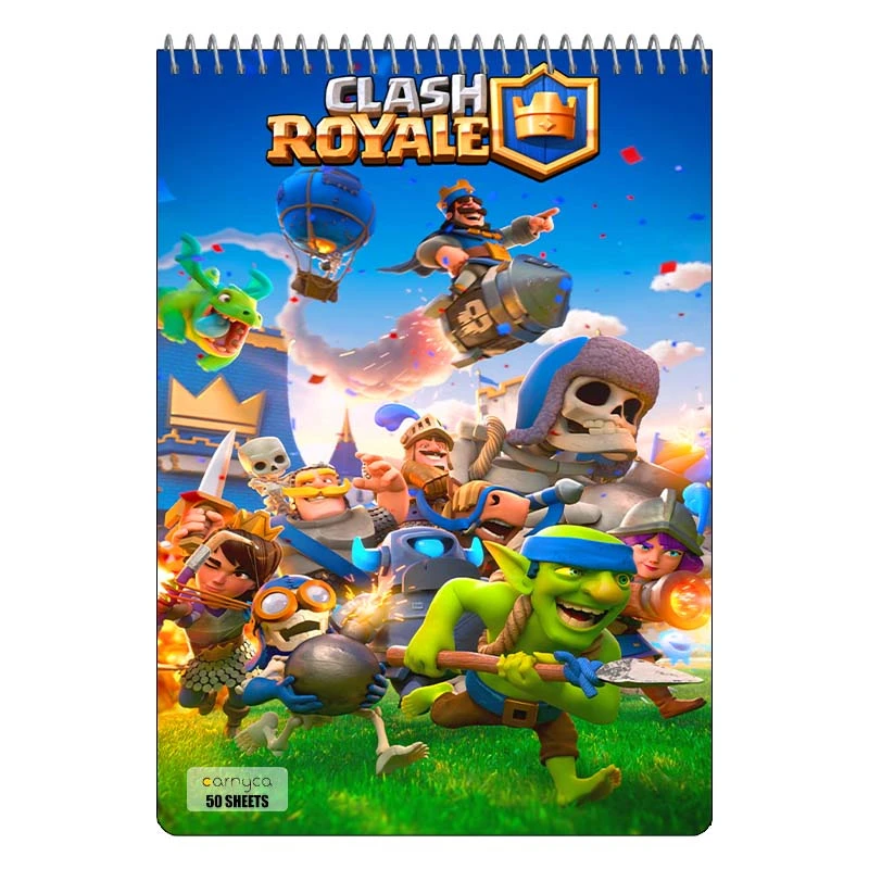 دفتر نقاشی 50 برگ سیمی کارنیکا طرح کلش رویال Clash Royale کد 37680