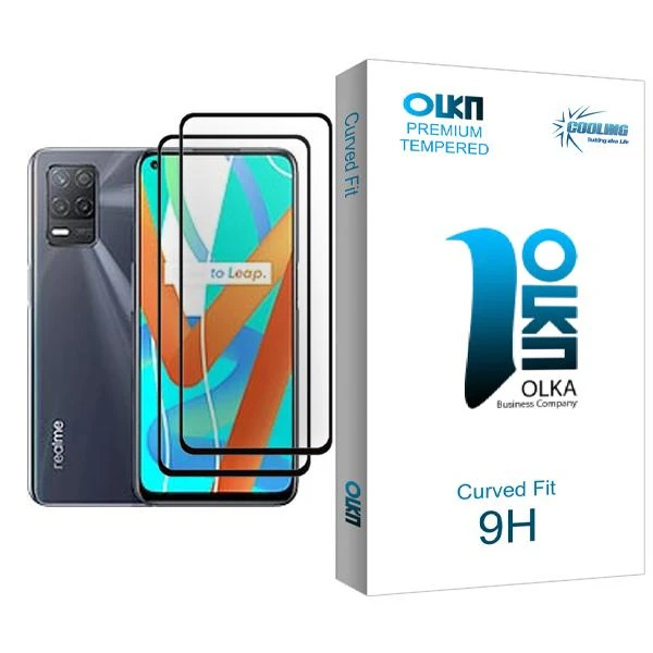 محافظ صفحه نمایش کولینگ مدل Olka Glass MIX002 مناسب برای گوشی موبایل ریلمی V13 5G بسته دو عددی