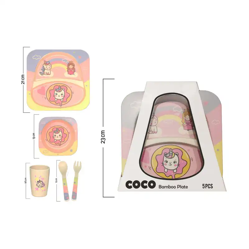 ظرف غذا 5 تکه کودک کوکو مدل Unicorn new