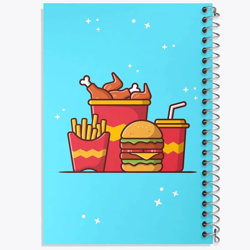 دفتر نت موسیقی 50 برگ خندالو مدل فست فود کد 29467