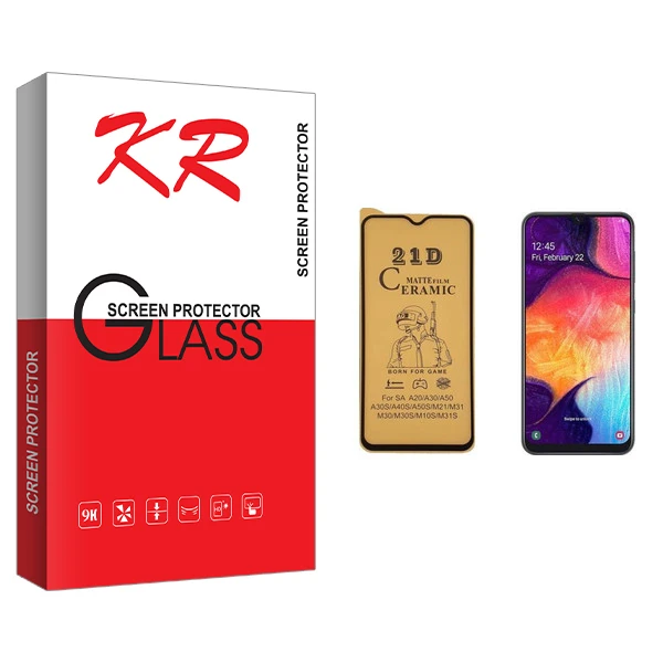 محافظ صفحه نمایش سرامیکی کی آر مدل +HD مناسب برای گوشی موبایل سامسونگ Galaxy A50