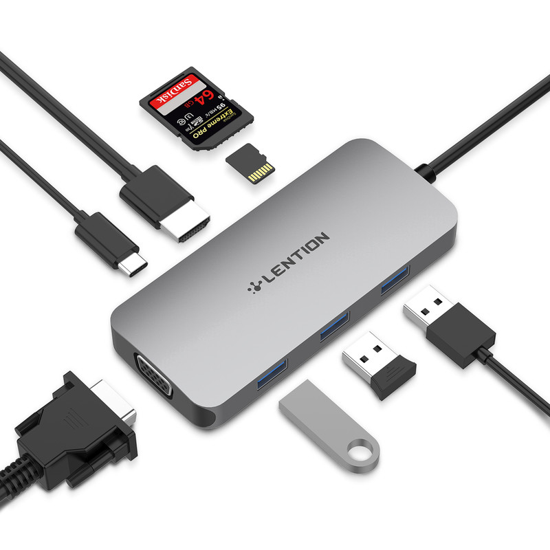 هاب 8 پورت USB-C لنشن مدل CE55 1
