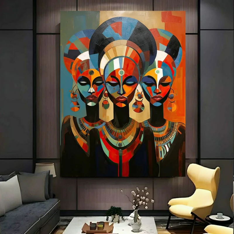 پوستر پارچه ای طرح مخمل آفریقایی مدل رنگارنگ کد FP106591