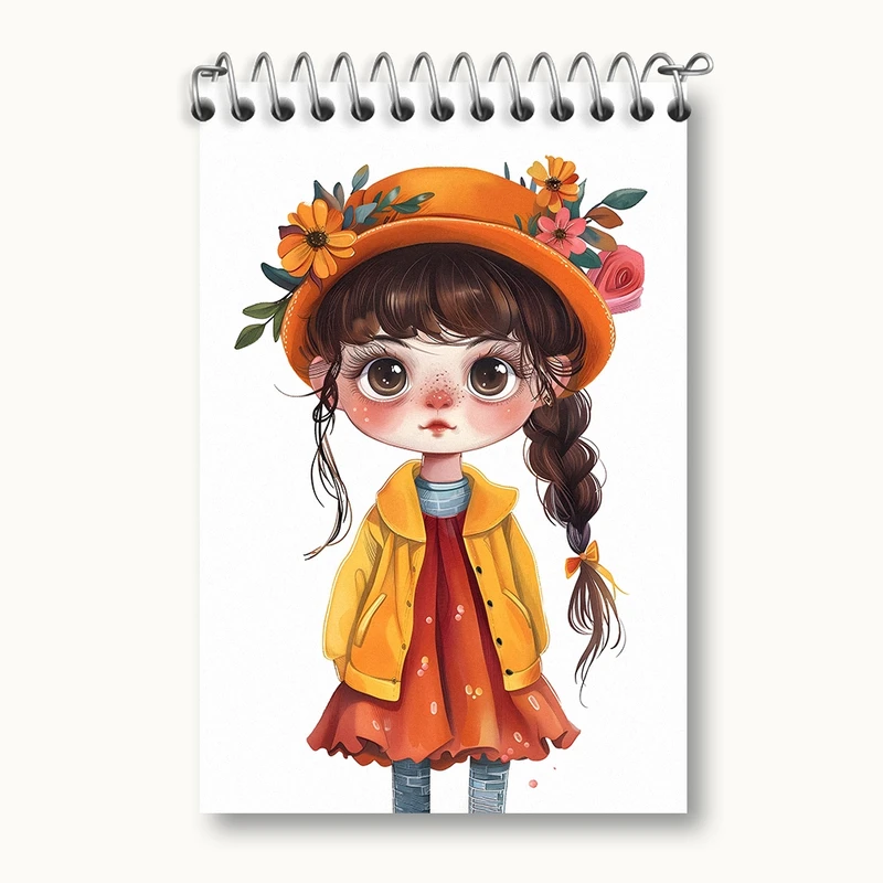 دفتر یادداشت 50 برگ خندالو مدل دخترانه کد F2278