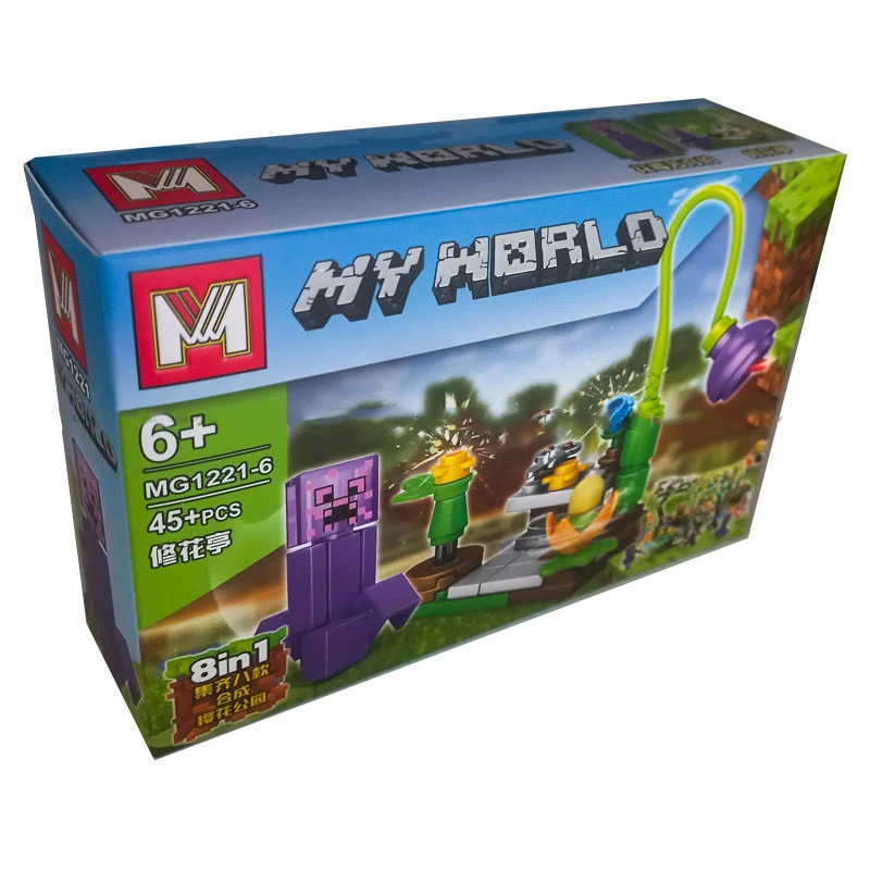 ساختنی 45 تکه مدل ماینکرفت طرح کریپر کد 1221-6