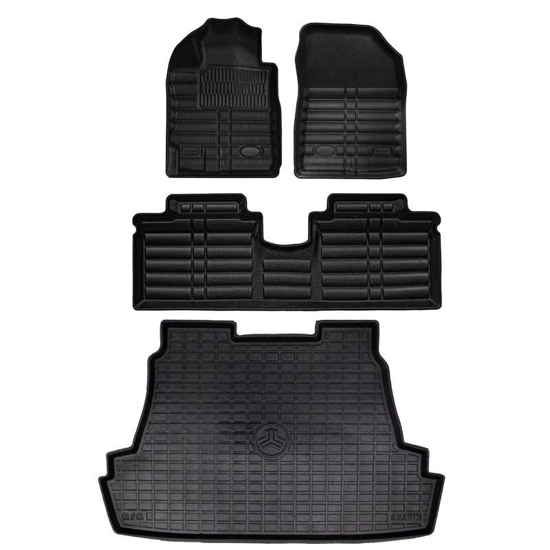 کفپوش سه بعدی خودرو بابل کارپت مدل چرمی 03 مناسب برای شاهین به همراه کفپوش صندوق خودرو