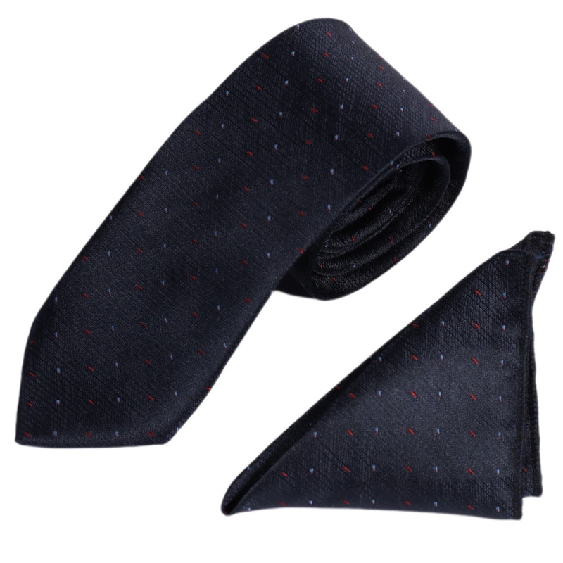 ست کراوات و دستمال جیب مردانه نسن طرح خالدار مدل T84