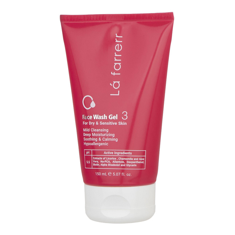 ژل شست‌وشوی صورت لافارر مدل 03 مناسب پوست‌های خشک و حساس حجم 150 میلی‌لیتر