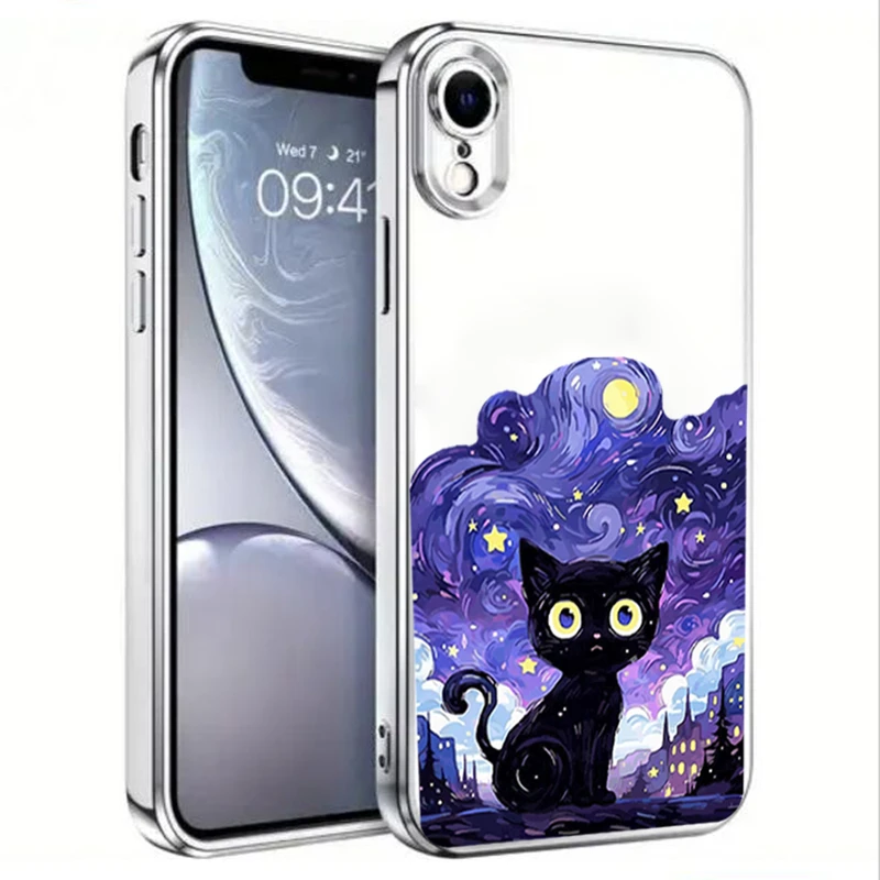 کاور طرح Purple Cat مناسب برای گوشی موبایل آیفون Iphone Xr