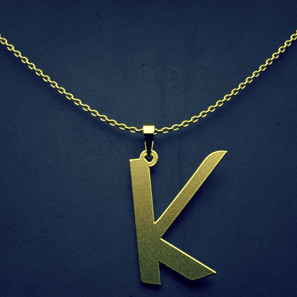 گردنبند طلا 18 عیار زنانه مدوپد مدل حرف K کد H3-1-1271