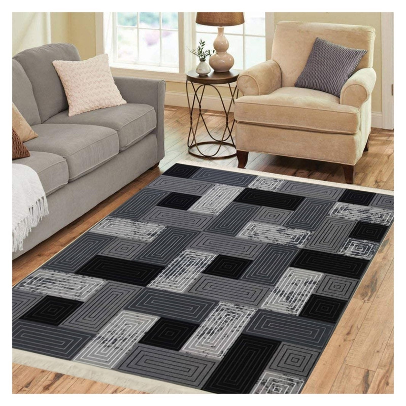 گلیم ماشینی بزرگمهر کد 2266 زمینه دودی