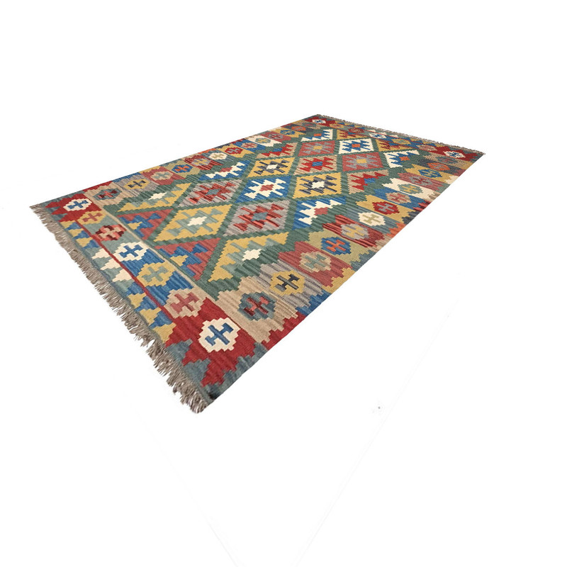 گلیم دستبافت سه متری طرح قشقایی مدل الوان کد 21512