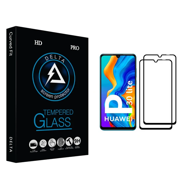 محافظ صفحه نمایش دلتا مدل Fit مناسب برای گوشی موبایل هوآوی P30 lite بسته دو عددی