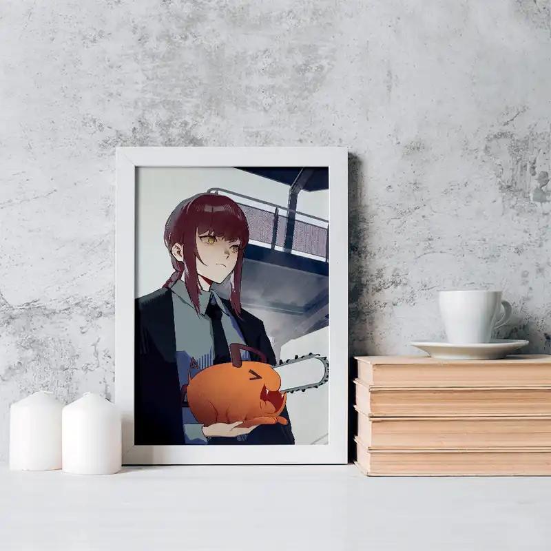 تابلو خندالو مدل ماکیما انیمه مرد اره ای کد 17942