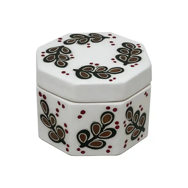 شکلات خوری سرامیکی طرح هشت ضلعی مدل تک برگ