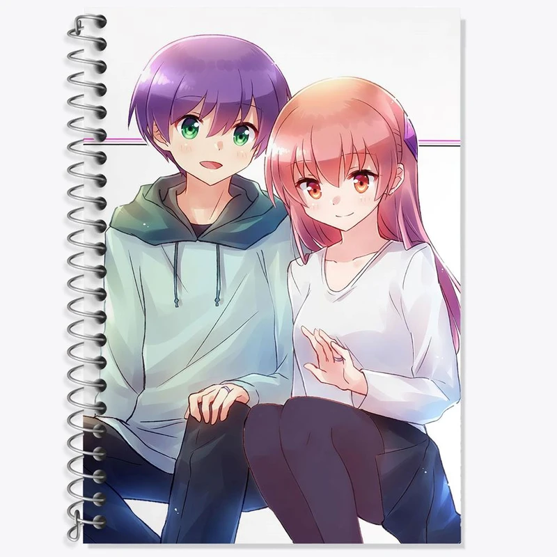 دفتر زبان 50 برگ خندالو مدل دو خط طرح تسوکاسا و ناسا انیمه مرا به ماه پرواز ده کد 27703