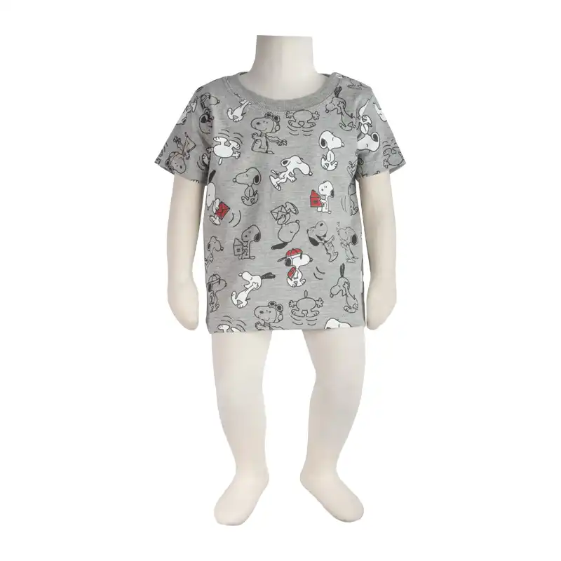 تی شرت آستین کوتاه نوزادی آدمک  مدل اسنوپی کد 150003