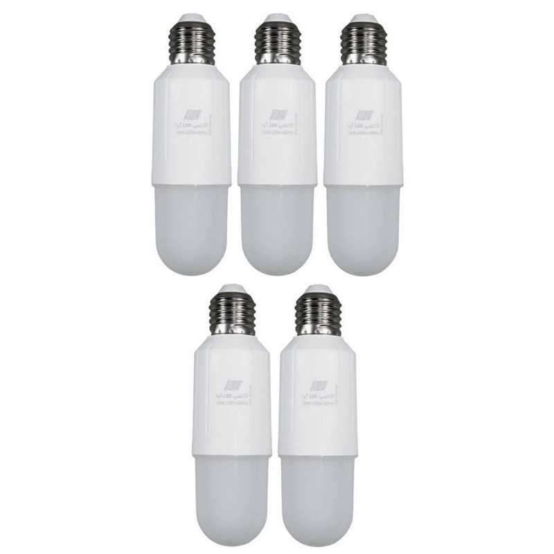 لامپ ال ای دی 15 وات آوا مدل هیراد  پایه E27 مجموعه 5 عددی