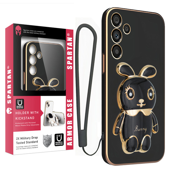 کاور اسپارتان مدل Bunny مناسب برای گوشی موبایل سامسونگ Galaxy A54 به همراه بند نگهدارنده