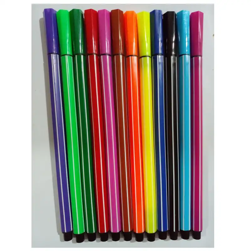 ماژیک رنگ آمیزی مدل پنکه ای کد P55 بسته 12 عددی