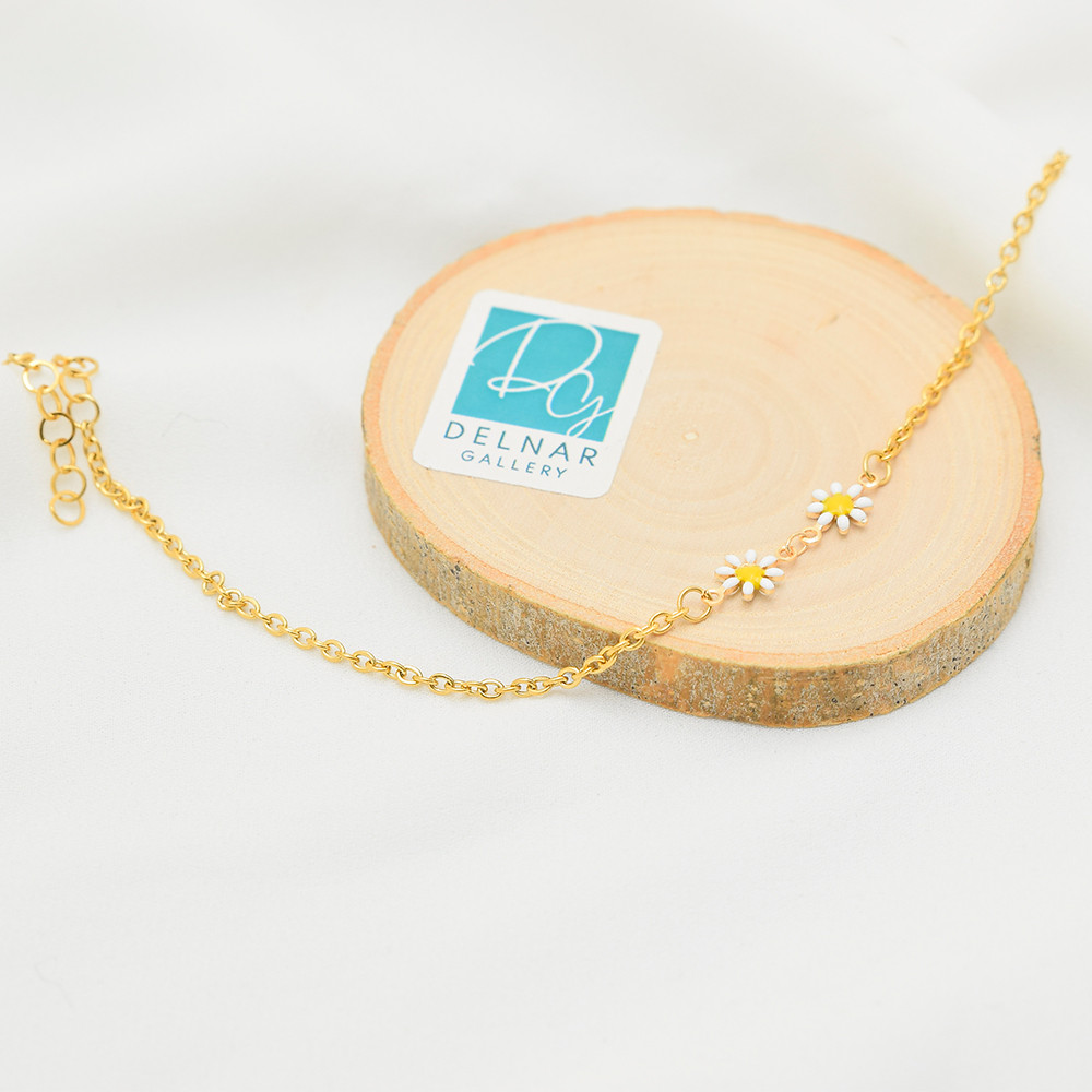 پابند زنانه دلنار گالری مدل بابونه ریز پابند زنانه دلنار گالری مدل بابونه ریز